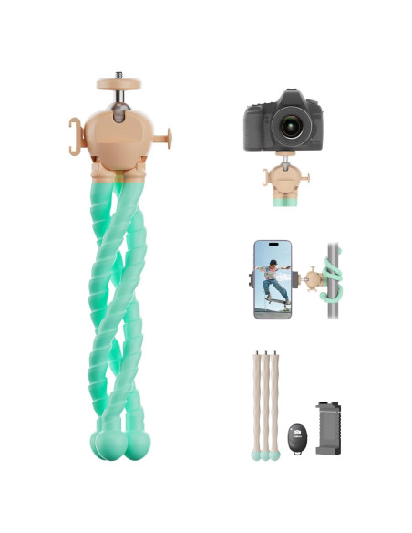 Trípode Flexible Jishane MT-1 con Control Remoto y Soporte Trípode Flexible Jishane MT-1 con Control Remoto y Soporte