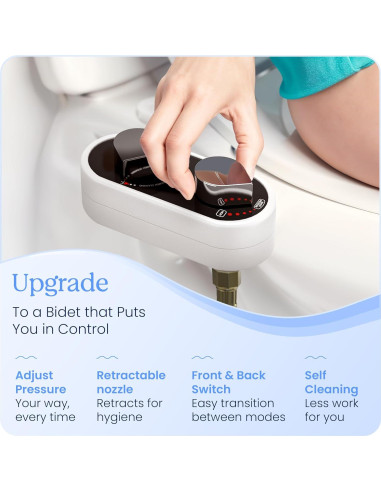 Accesorio de Bidet Upper Echelon con Boquilla Doble y Ajuste de Agua