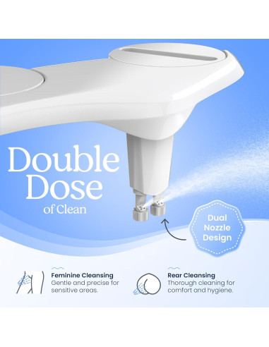 Accesorio de Bidet Upper Echelon con Boquilla Doble y Ajuste de Agua