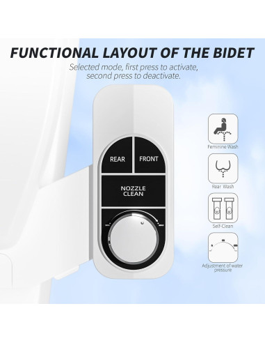 Bidet No Eléctrico SAMODRA Doble Boquilla Ajustable 0.85 kg