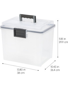 Caja de Archivos IRIS USA 19L Hermética 4 Paquetes 2