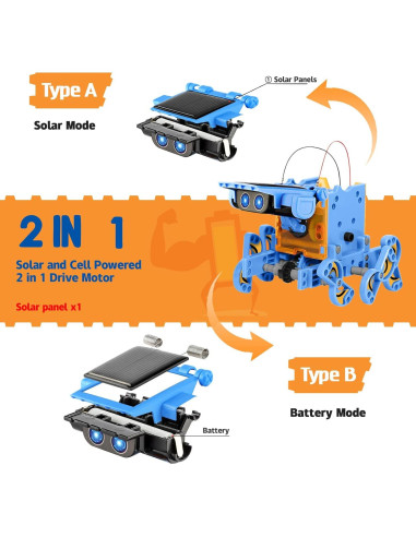 Sillbird Kit Educativo Robot Solar 12 en 1 para Niños 8-13 Años