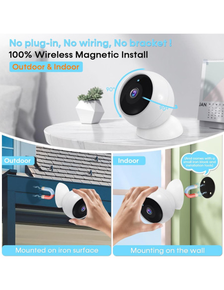 Cámara de Seguridad Inalámbrica AMTIFO 2K para Exterior