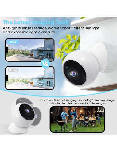 Cámara de Seguridad Inalámbrica AMTIFO 2K para Exterior