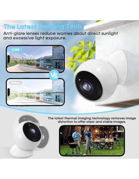 Cámara de Seguridad Inalámbrica AMTIFO 2K para Exterior