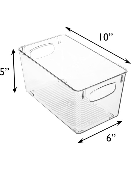 Bins de Almacenamiento ClearSpace 8 Unidades 25,4x15,2x12,7cm Bins de Almacenamiento ClearSpace 8 Unidades 25,4x15,2x12,7cm