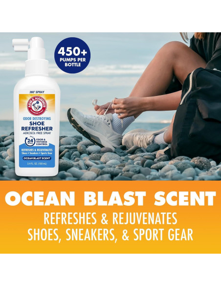 Spray Refrescante para Zapatos Arm & Hammer 96.39 g Aroma Oceánico Spray Refrescante para Zapatos Arm & Hammer 96.39 g Aroma Oceánico