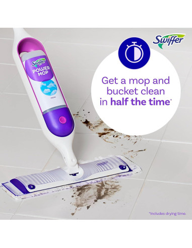 Kit de trapeador Swiffer PowerMop con 2 recargas y limpiador
