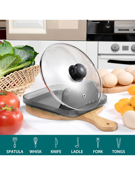 Reposapucheros Li & Zhao Negro - Soporte Utensilios Cocina 17.95cm Reposapucheros Li & Zhao Negro - Soporte Utensilios Cocina 17.95cm