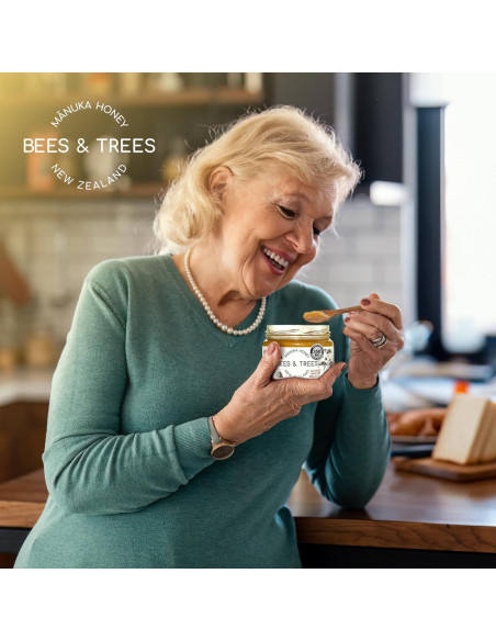 Miel de Manuka Bees & Trees 350+ MGO Cruda 380g Nueva Zelanda Miel de Manuka Bees & Trees 350+ MGO Cruda 380g Nueva Zelanda