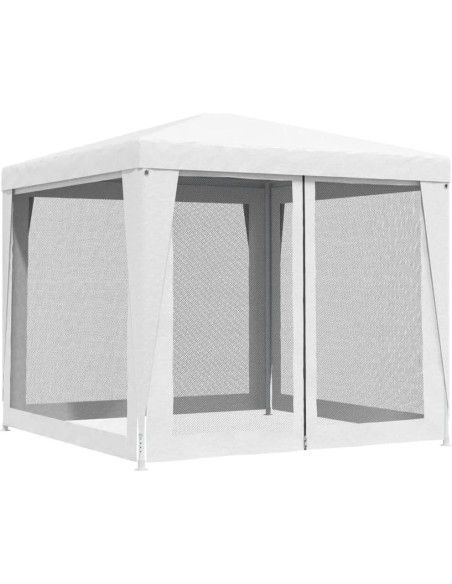 Carpa de Fiesta MINERWALL 2.5m x 2.5m Blanca con Paredes de Malla Carpa de Fiesta MINERWALL 2.5m x 2.5m Blanca con Paredes de Malla