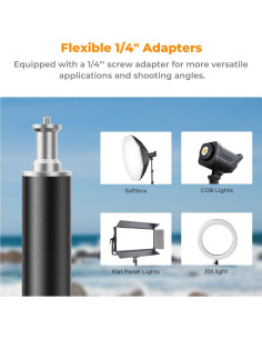 Soporte de Luz K&F Concept 2.8M Trípode Extensible 8kg 2