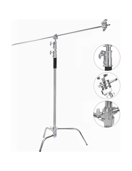 C-Stand Metal EACHSHOT 330cm con Brazo 106cm para Estudio C-Stand Metal EACHSHOT 330cm con Brazo 106cm para Estudio