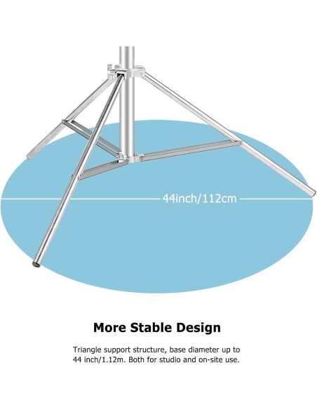 Soporte de Luz Selens de Acero Inoxidable 2 Paquetes 2.8m Soporte de Luz Selens de Acero Inoxidable 2 Paquetes 2.8m
