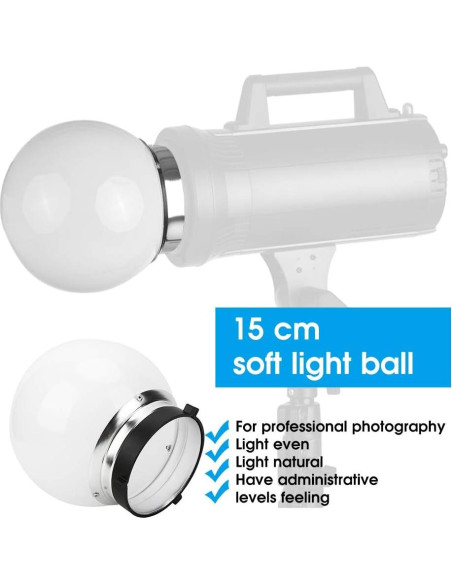 Bola de Luz Suave 15cm GOWENIC para Montura Bowens Bola de Luz Suave 15cm GOWENIC para Montura Bowens