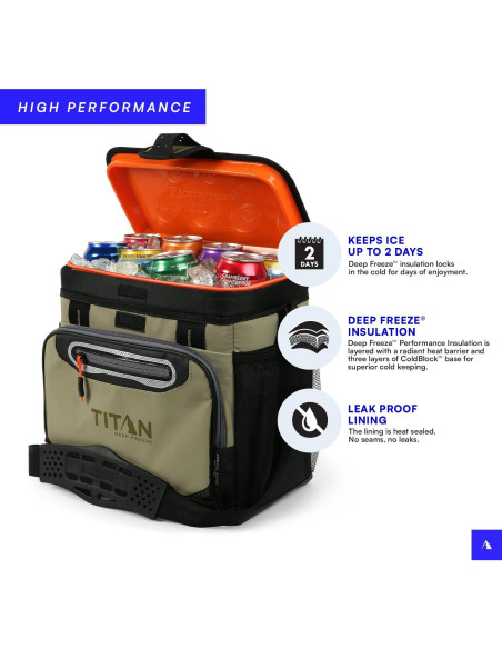 Enfriador Titan 16 Latas Arctic Zone Musgo Aislamiento Enfriador Titan 16 Latas Arctic Zone Musgo Aislamiento