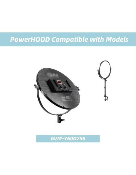 Adaptador AC/DC 15V PowerHOOD para Luz GVM Y60D256 Adaptador AC/DC 15V PowerHOOD para Luz GVM Y60D256