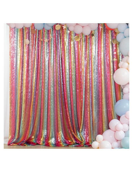 Fondo Brillante Arcoíris 2.13m x 2.13m ShinyBeauty para Fiestas Fondo Brillante Arcoíris 2.13m x 2.13m ShinyBeauty para Fiestas