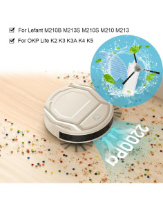 Accesorios para Aspiradora Robot Lefant M210P M210 K2 K3 - 4 Mopas, 4 Cepillos, 4 Filtros 2