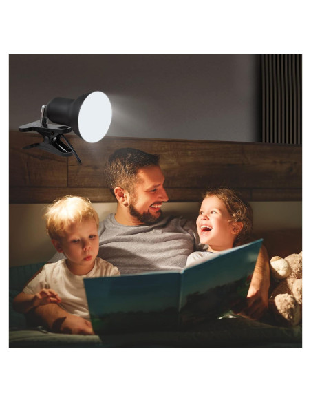 Lámpara de Clip LED RONG&LAN SUN-88 Ajustable 360 Negra Lámpara de Clip LED RONG&LAN SUN-88 Ajustable 360 Negra