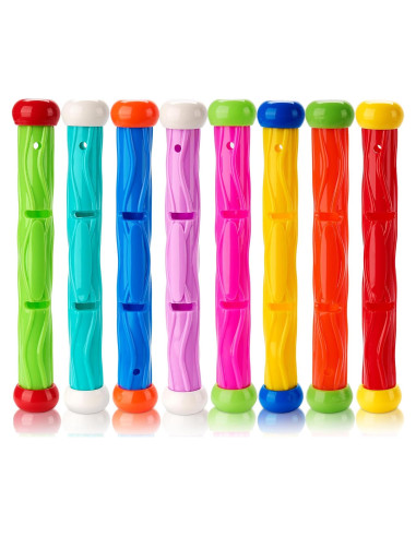 Palos de Buceo Joyin 8 Pcs para Niños, 19.5 cm Coloridos
