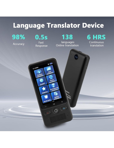 Traductor de Idiomas AI Gugxiom 138 Idiomas WiFi Offline