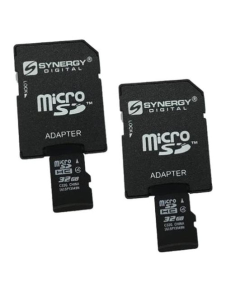 Tarjeta de Memoria MicroSDHC 32GB Synergy Digital con Adaptador SD (2 Paquete) Tarjeta de Memoria MicroSDHC 32GB Synergy Digital con Adaptador SD (2 Paquete)