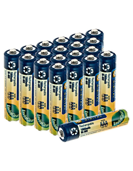 Baterías Recargables AAA Synergy Digital 1000mAh Ni-MH - 20 Unidades Baterías Recargables AAA Synergy Digital 1000mAh Ni-MH - 20 Unidades