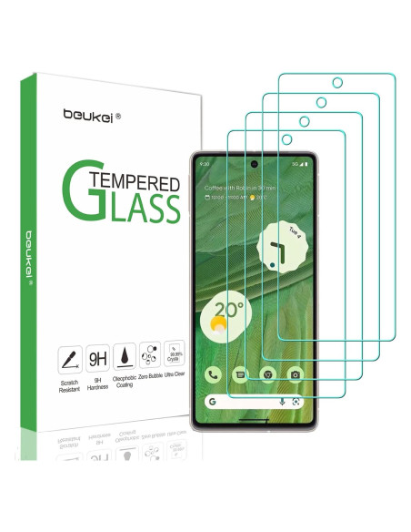 Protector de Pantalla Vidrio Templado Beukei para Google Pixel 7 - 4 Unidades Protector de Pantalla Vidrio Templado Beukei para Google Pixel 7 - 4 Unidades