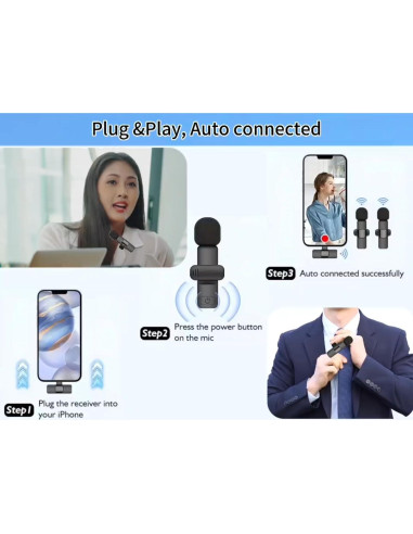Micrófonos Lavalier Inalámbricos DONGGUAN para iPhone/iPad