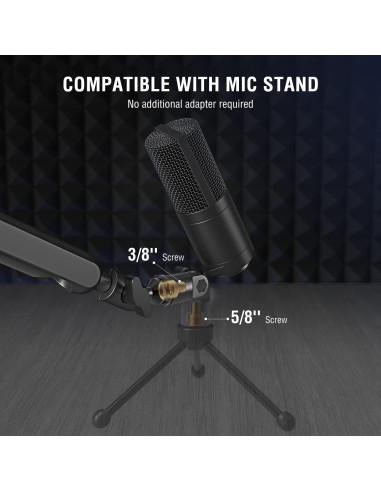 Micrófono XLR FIFINE K669C + Cable XLR Macho a Hembra