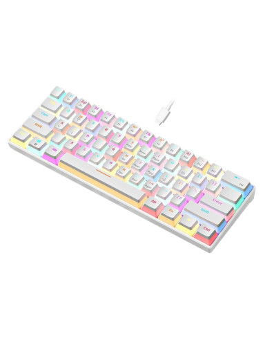 Teclado Mecánico Abucow 60% RGB 63 Teclas Intercambiables