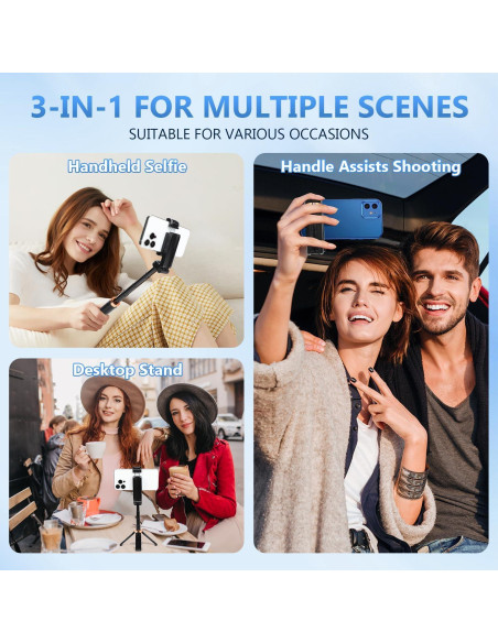 Mini Trípode para Selfie JC-25 Blanco con Control Remoto Mini Trípode para Selfie JC-25 Blanco con Control Remoto