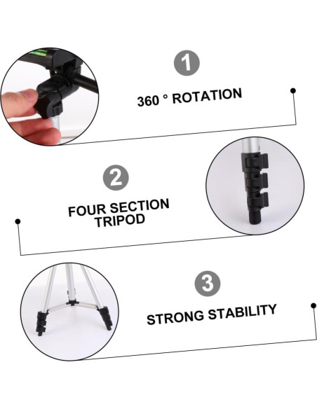 Trípode Portátil Ligero Tofficu para Smartphone y Cámara 35 cm Trípode Portátil Ligero Tofficu para Smartphone y Cámara 35 cm