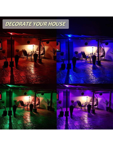 Luz de Inundación LED RGB Mos Lighting 30W IP65 Control Remoto Luz de Inundación LED RGB Mos Lighting 30W IP65 Control Remoto