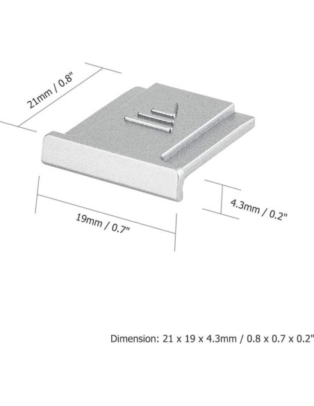 Tapa de Zapata Fría JJC 2 Pcs Plata para Fujifilm Tapa de Zapata Fría JJC 2 Pcs Plata para Fujifilm