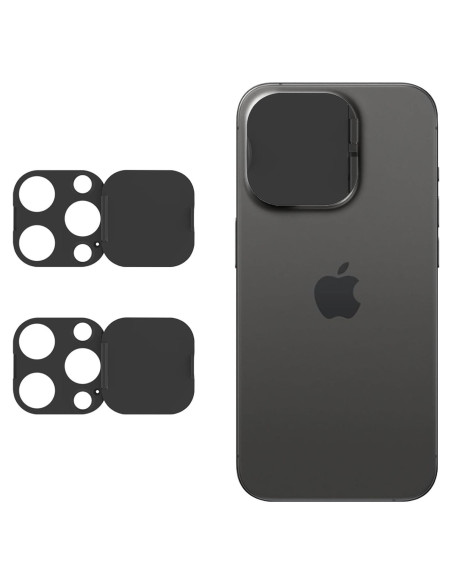 Cubierta de Cámara MakLuen para iPhone 15 Pro/Pro Max - Negro Cubierta de Cámara MakLuen para iPhone 15 Pro/Pro Max - Negro
