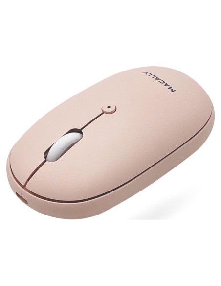 Ratón Inalámbrico Bluetooth Macally Rosa - Silencioso y Recargable Ratón Inalámbrico Bluetooth Macally Rosa - Silencioso y Recargable