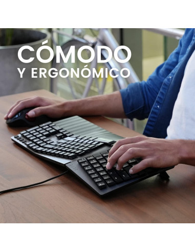 Teclado mecánico ergonómico Perixx PERIBOARD-535 - Clicky Azul