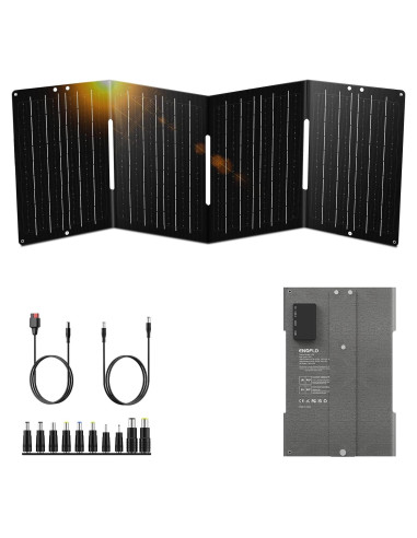 Cargador Solar ENOFLO 60W Plegable USB y DC Camping