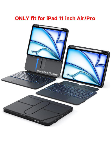 Funda Teclado iPad Air 11" Tiaota con Trackpad y Soporte 360