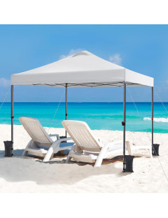 Carpa Plegable Yaheetech 3x3m Blanca Impermeable con Accesorios 2