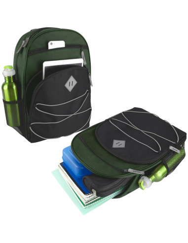 Mochila Summit Ridge 20L Verde/Negro con Cordón Bungee