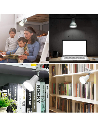 Lámpara de Clip Rong&LAN LED 30W Ajustable 360 Negro