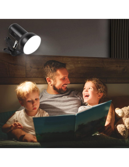 Lámpara de Clip LED RONG&LAN SUN-86 Ajustable 360 Negra Lámpara de Clip LED RONG&LAN SUN-86 Ajustable 360 Negra