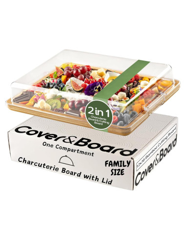 Tabla de Charcutería 2-en-1 Cover&Board 40.6x30.5 cm Bambú