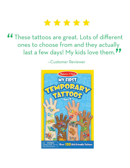 Tatuajes Temporales Melissa & Doug - Más de 100 Diseños Tatuajes Temporales Melissa & Doug - Más de 100 Diseños