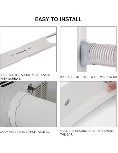 Kit de Ventilación A/C Portátil Kxuhivc 15 cm 150 cm Ajustable