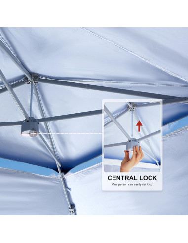 Carpa Plegable ABCCANOPY 13x13 con Techo Doble Ventilado