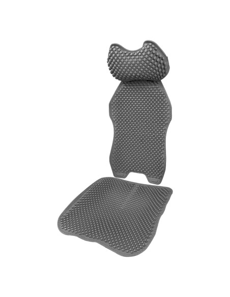 Juego de Fundas de Asiento de Coche D & K Exclusives Zen Drift Gris Juego de Fundas de Asiento de Coche D & K Exclusives Zen Drift Gris